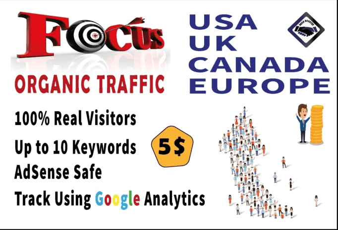 I will provide USA canada and europe organic traffic for your websites and applications