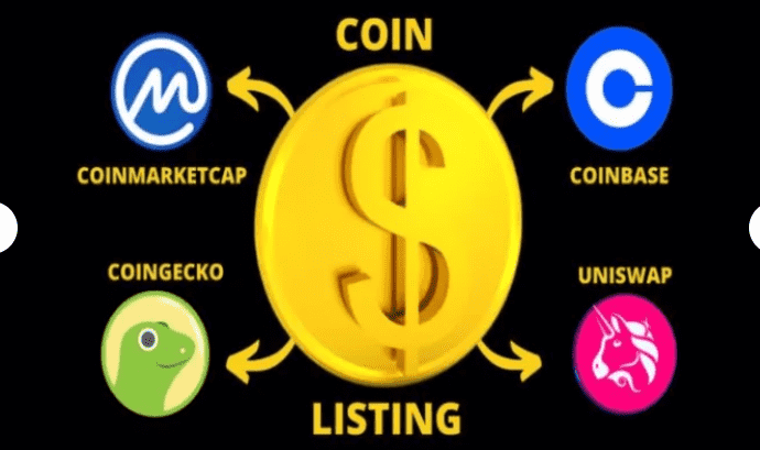 Coin Listing on CoinMarketcap; Coingecko and Coin base