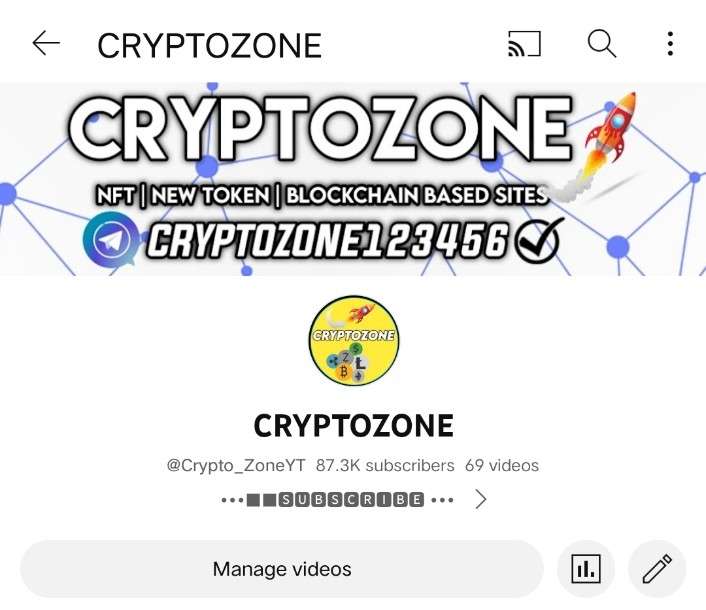 I have a YouTube channel have 87K+ Active Community About Cryptocurrency Blockchain Projects