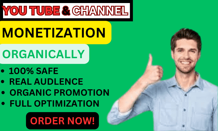 I will do organic youtube promotion to achieve complete channel monetization
