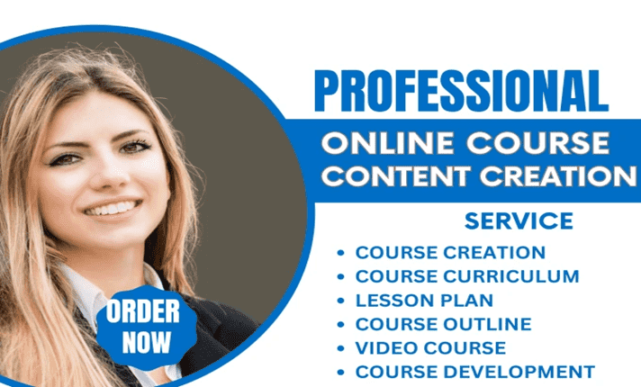 I will create online course content, course creation, elearning course on thinkific