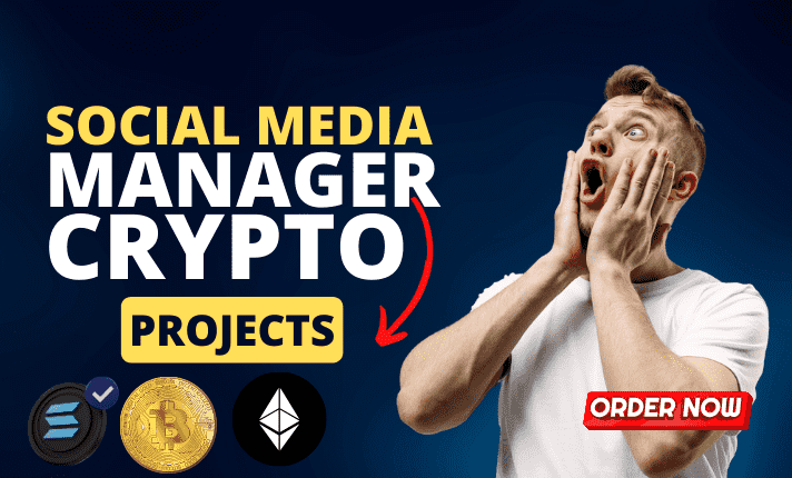 I will be your social media manager for crypto projects