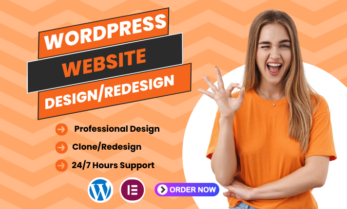 I will design, redesign website, wordpress ecommerce website