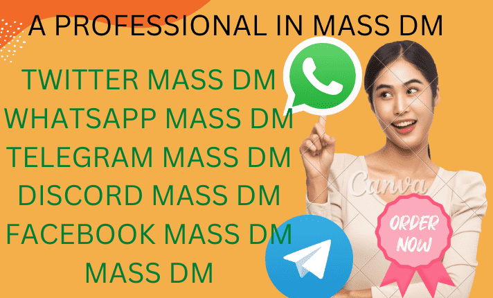 i will do telegram mass dm,twitter mass dm,discord mass dm,facebook mass dm