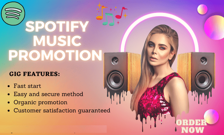 I will do organic spotify music promotion, spotify promotion to organic audience