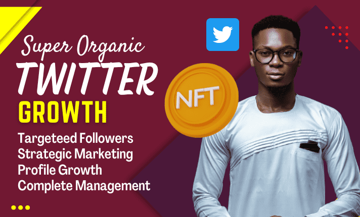 I will do super fast organic nft twitter growth, promotion, and marketing