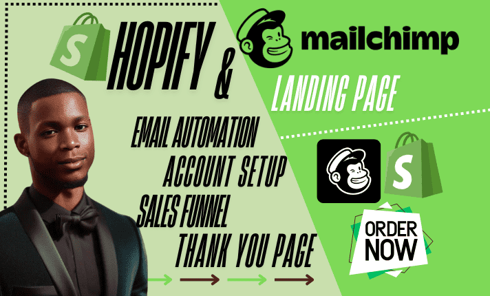 i will design shopify store mailchimp expert newsletter shopify klaviyo landing page