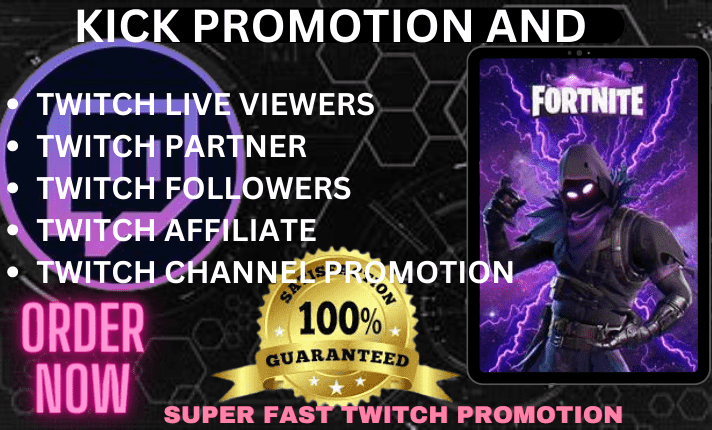 I will do organic twitch channel promotion, twitch promotion to bring live viewers