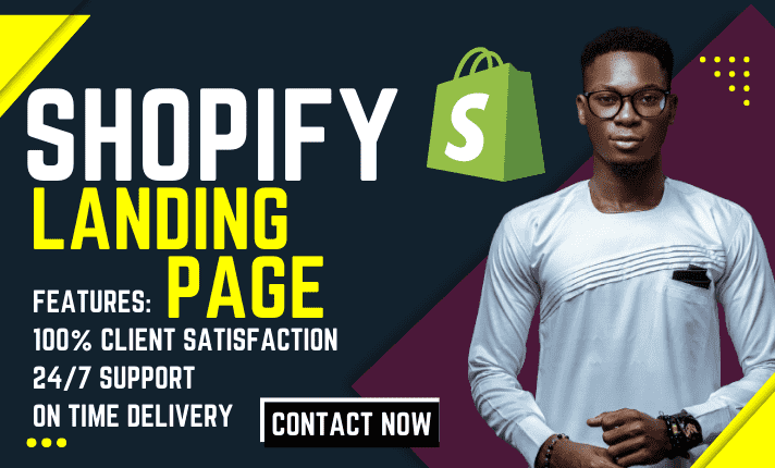 I will build responsive shopify landing page , shopify sales page, squeeze page website