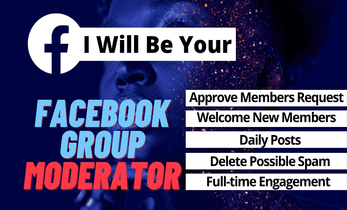 I will be your facebook group admin or moderator