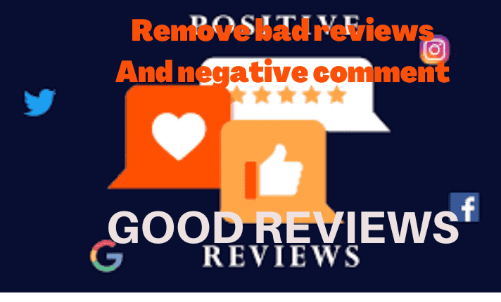 I will delete all bad reviews and comments