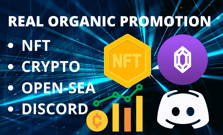 I will advertise your nft, crypto, discord, affiliate link website promotion to targeted audience