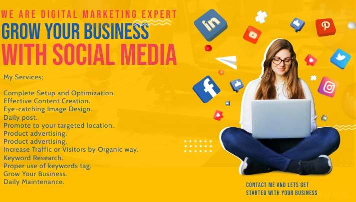 I will do digital marketing and social mediamarketing