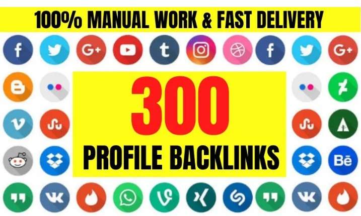 I Will Create 300 Social Media Profile Backlinks, For SEO Link Building