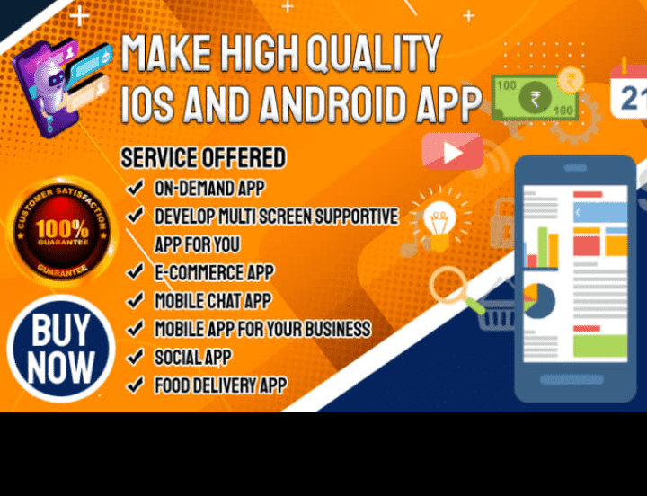 I will develop mobile app, Android app, iOS app with design