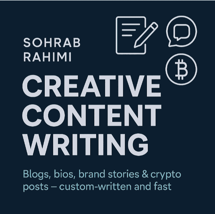 I will write creative content for your brand, blog, or crypto project.