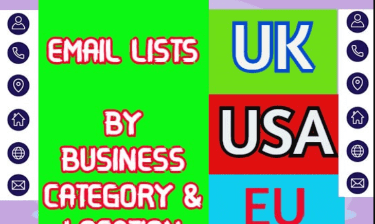 collect UK USA eu business email list database by location