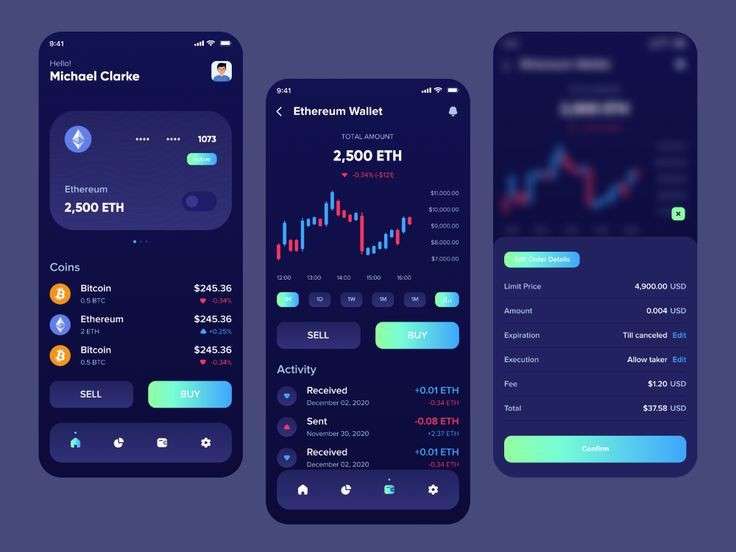 Make crypto wallet app trading app exchange website web3 and trading bot crypto image 1
