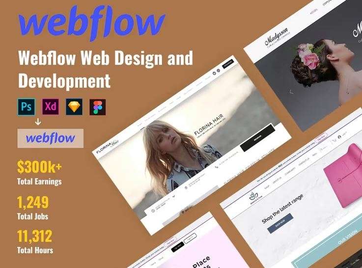 I will modern responsive webflow website design and development, figma to webflow