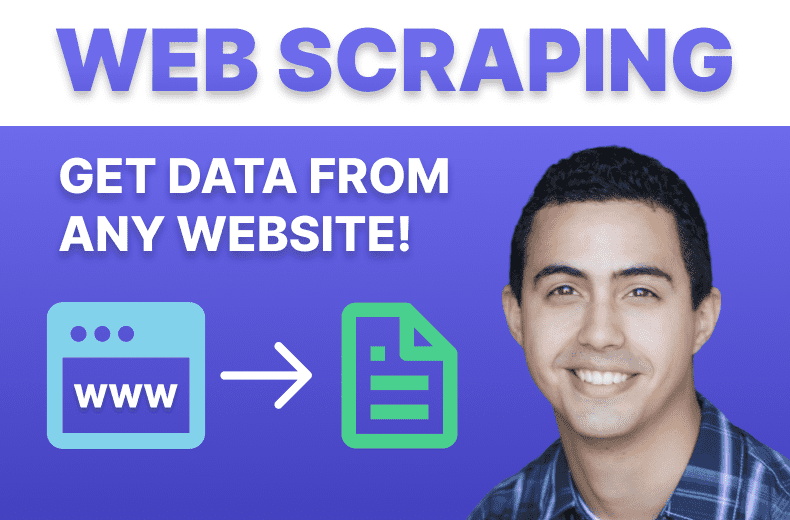 I will do Web Scraping - Get data from ANY website.