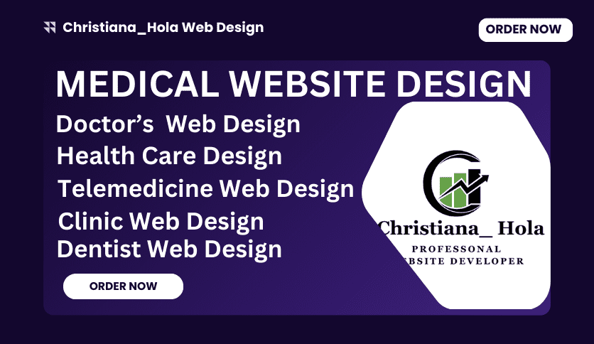 I will Design medical healthcare website doctor website and clinic website