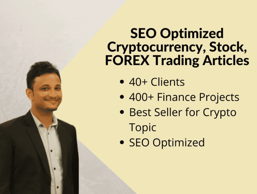 You will get SEO Optimized Cryptocurrency, Stock, FOREX Trading Articles