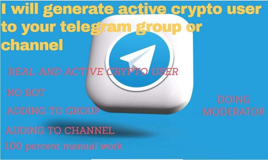 add real and active user to your telegram group or channel