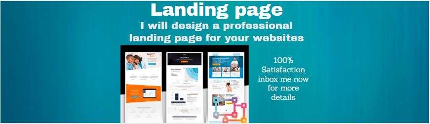 I will design a professional landing page for your website