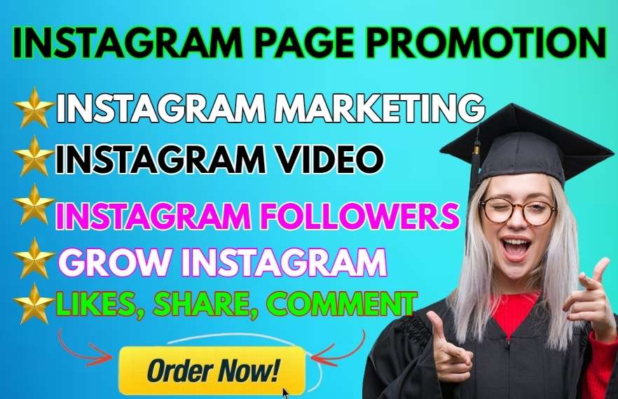 I will grow and promote your Instagram page, youtube video promotion, social media marketing