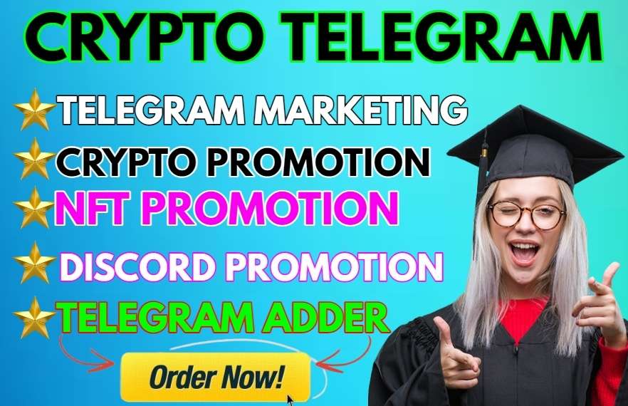 I will crypto telegram promotion, token website marketing, discord promotion
