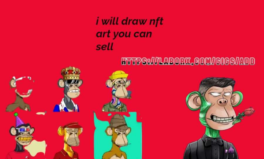 i will draw digital NFT ART you can sell as your own