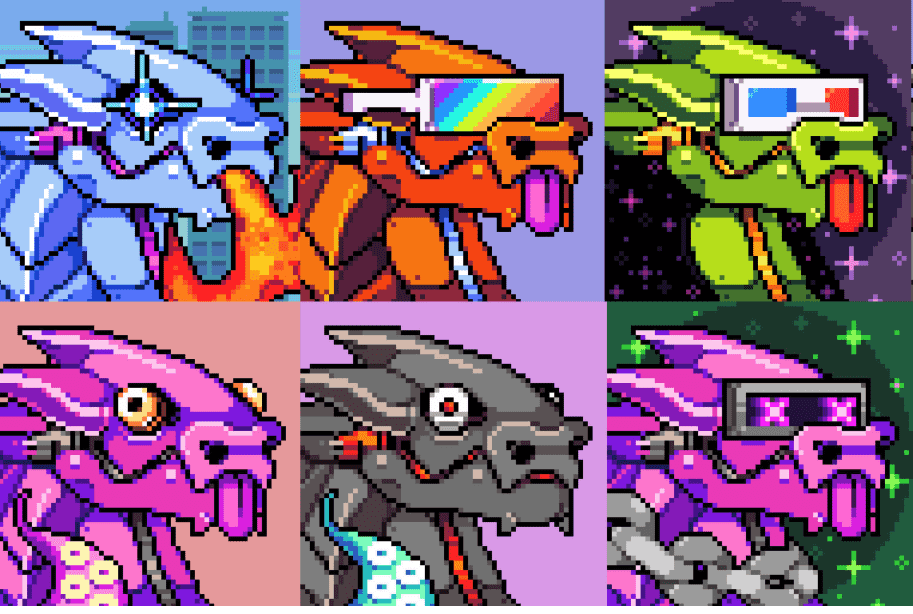 I will create you an entire custom nft pixel art collection