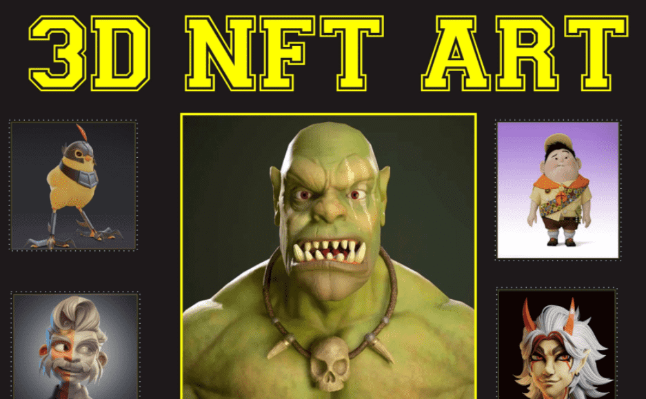 I will create unique 3d nft art for your nft collections