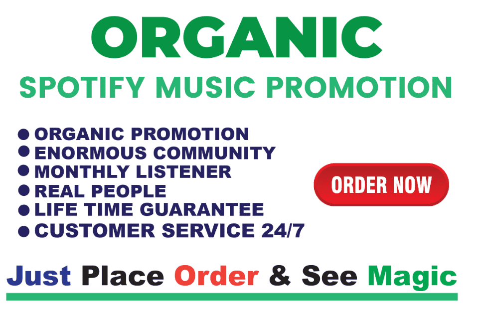 I will do organic Spotify music promotion
