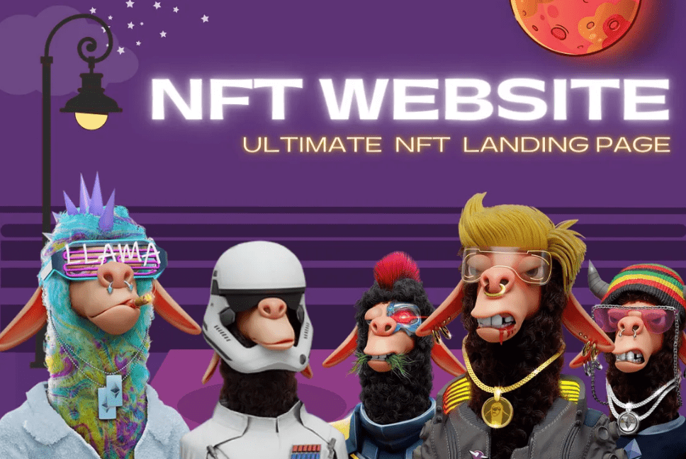 create a modern nft website or nft landing page design