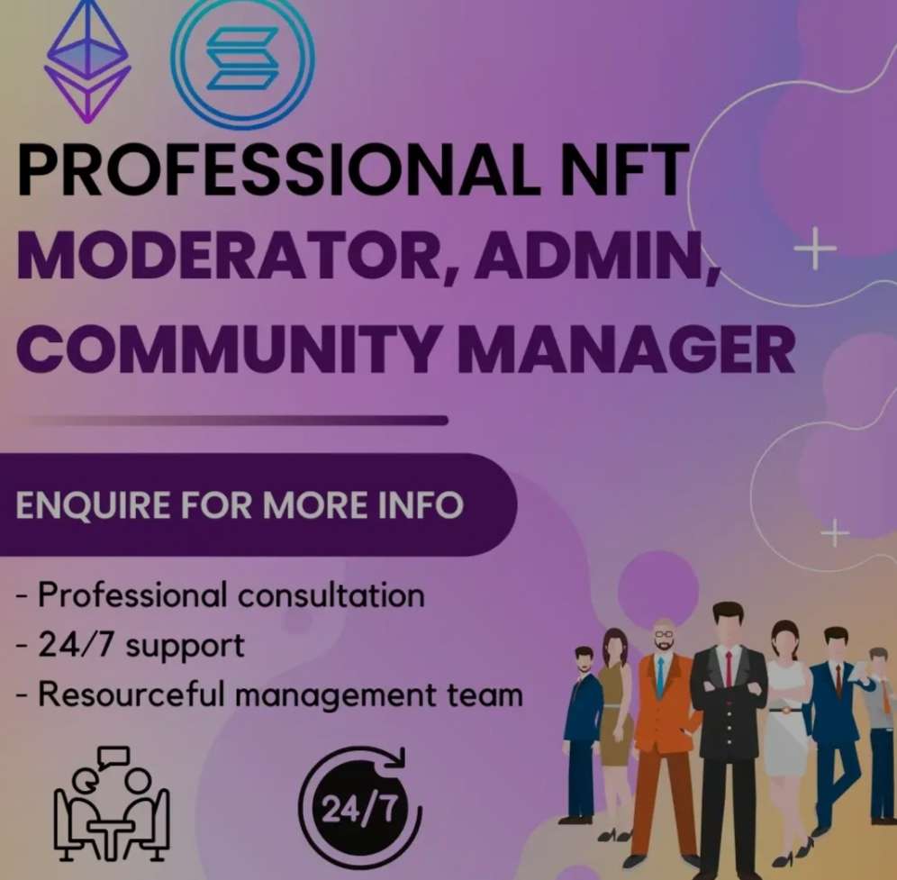 I will be your nft discord moderator, admin and manager