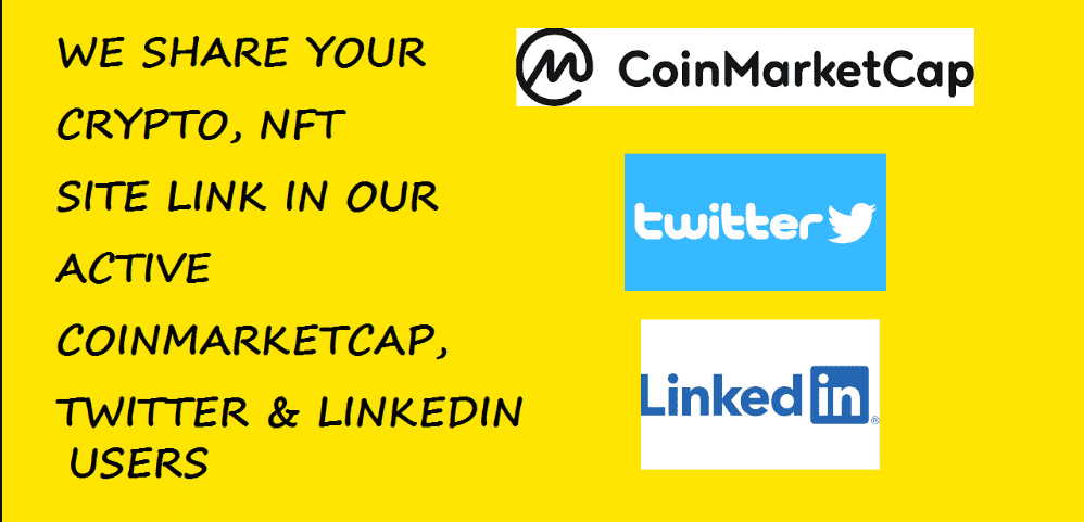 I will share your crypto link to my active coinmarketcap,twitter, linkedin users