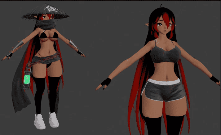 I will custom 3d model, vr chat avatar, vr character, vr avatar, vtuber avatar