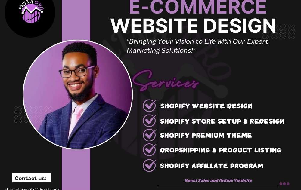 "I will Elevate Your Sales with Professional Shopify Setup, Redesign, Dropshipping, and Product Listing Services!"