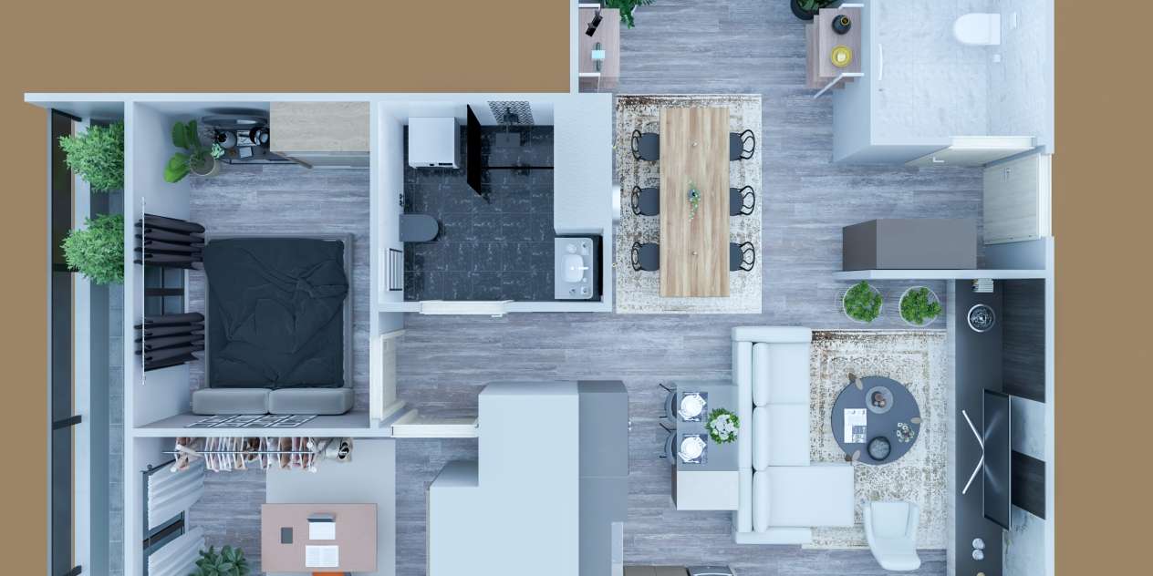 Render Realstic 3d Floor Plan