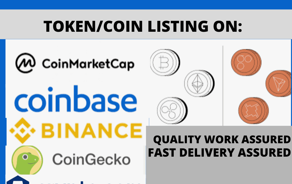 Get your token on Coinmarketcap, Coingecko,other Exchanges