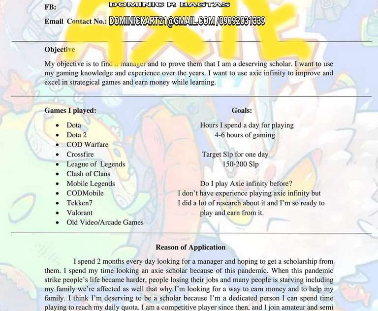 LOOKING FOR  AXIE MANAGER GAMERS PO AKO