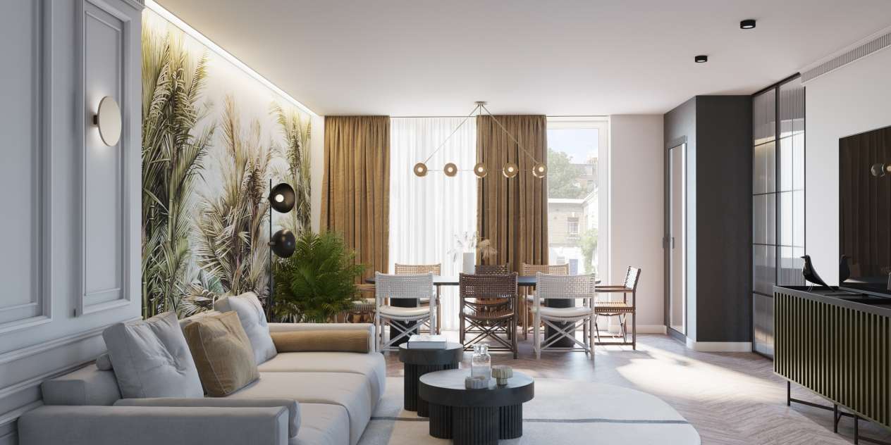 Interior design 3D render