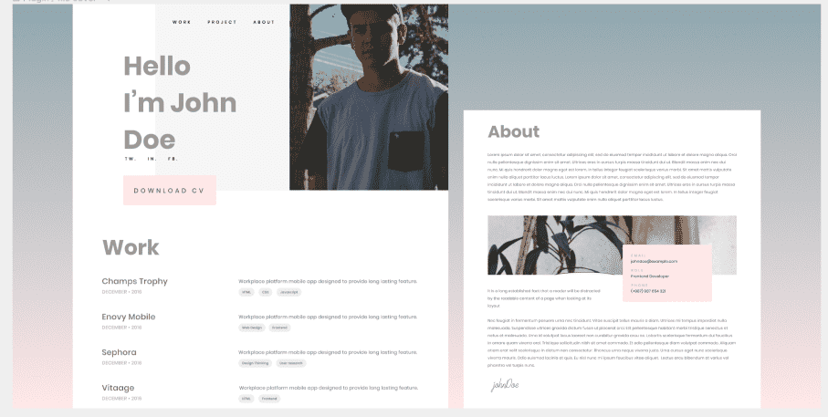 aesthetically pleasing Portfolio for you