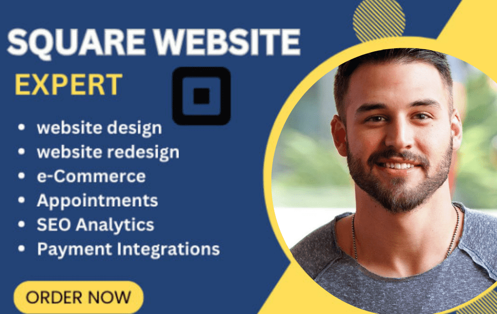 Square website design, square website redesign