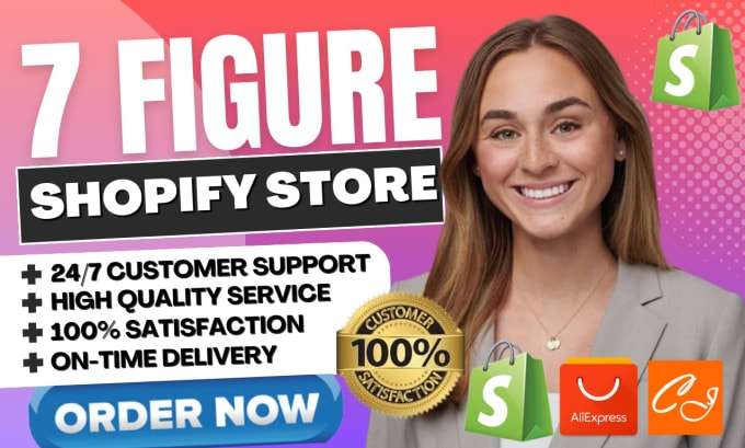 I will create shopify dropshipping store, shopify store setup, shopify website design