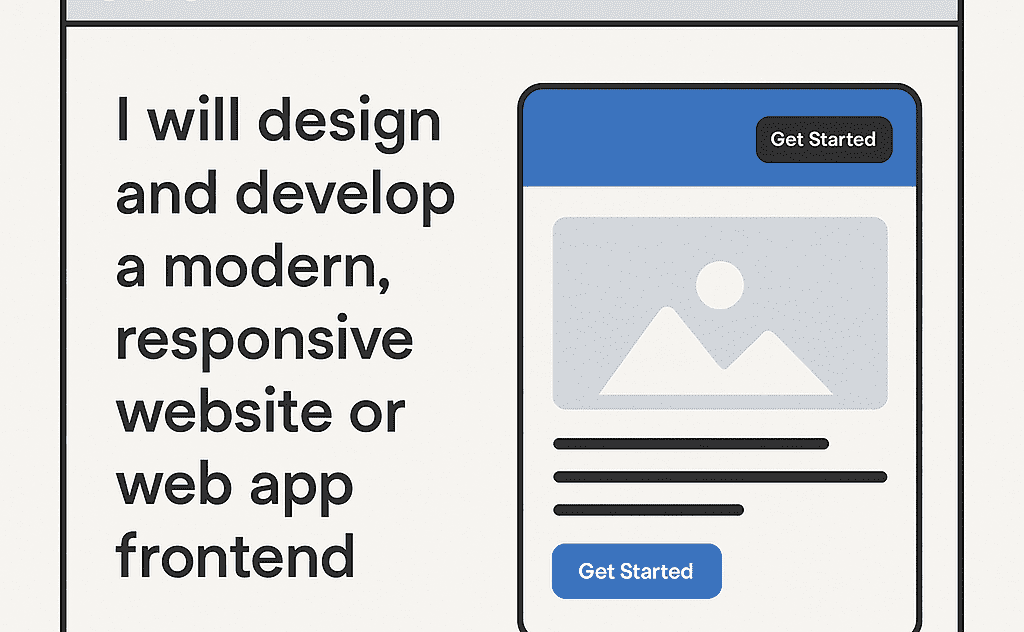 I will design and develop a modern, responsive website or web app frontend