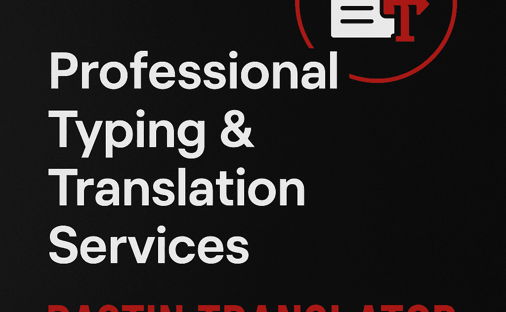 Professional English-other language Translation & Typing Services - Fast & Accurate