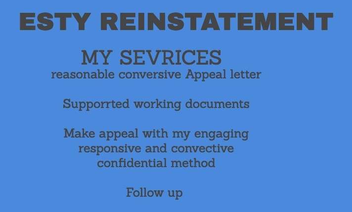 I will write appeal letter to reinstate your suspended Shopify etsy or ebay store