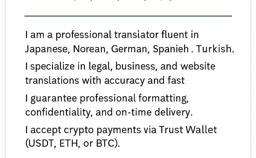 Multilingual Legal & Business Translator – JP | KR | DE | ES | TR